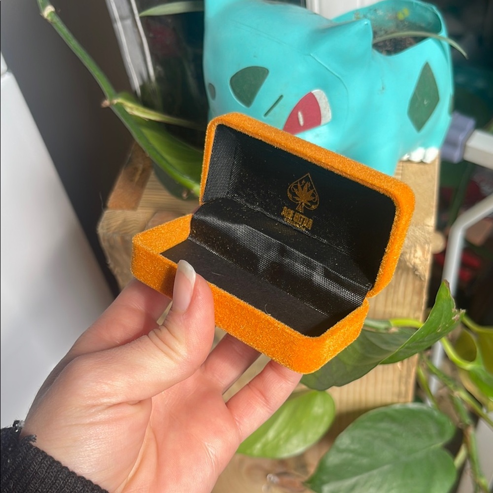 Orange Velvet Jewelry Box